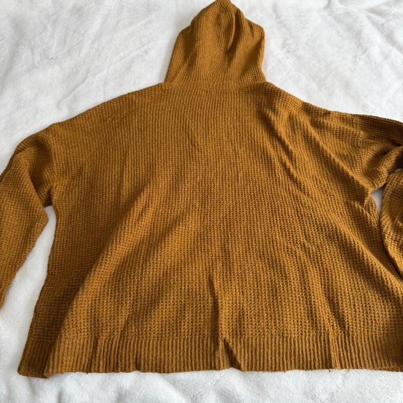 Aerie Waffle CozyUp Hooded Sweater Size Medium - Picture 8 of 9